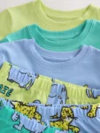Blue/Green Animal Fun Short Pyjamas 3 Pack