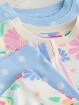 Pink Floral Unicorn Short Pyjamas 3 Pack