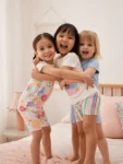 Pink Floral Unicorn Short Pyjamas 3 Pack