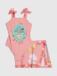 River Island Pink Under The Sea Swimsuit & Skirt Set