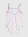 River Island Cream Chain Border Print Embellished Swimsuit