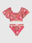 River Island Brown Floral Leopard Print Bikini