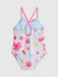 River Island Pink Stripe La Mer Swimsuit