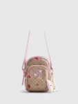 River Island Brown Kiss Monogram Festival Bag