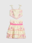 River Island Yellow Sea Shell Hanky Hem Bikinis & Skirts Set