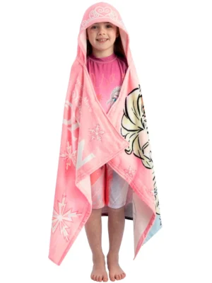 Character Pink Disney Frozen Elsa And Anna Swim & Beach Wrap Towel Poncho