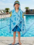 Character Blue Super Mario Swim & Beach Wrap Towel Poncho