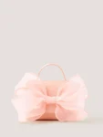 Monsoon Pink Organza Bow Bag