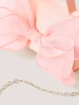 Monsoon Pink Organza Bow Bag