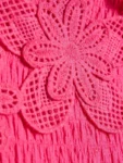 River Island Pink Asymmetric Crochet Flower Dress