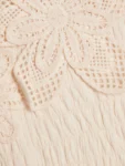 River Island Cream Asymmetric Crochet Flower Dress
