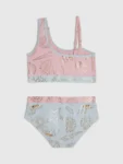 River Island Pink Foil Shell Asymetric Bikini