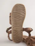 Chocolate Brown Suede Standard Fit (F) Woven Sandals