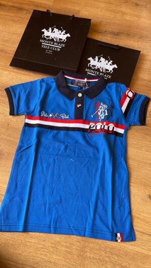 Monte Blaze Yele Club Kids Chest Stripe Polo Shirt
