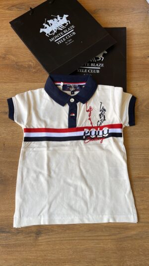 Monte Blaze Yele Club Kids Chest Stripe Polo Shirt