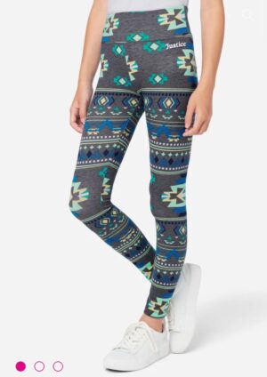 Justice Girls Aztec Print Leggings