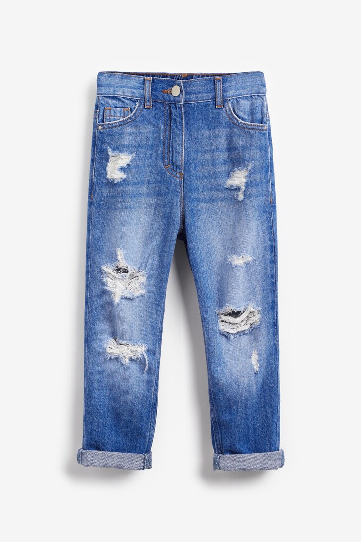 Distressed Mom 100% Cotton Jeans