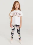 Baker by Tedbaker Floral Logo T-Shirt & Legging Set