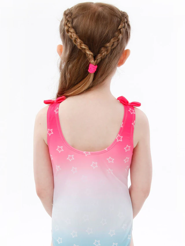 Character Pink Pokemon Girls Printed Tie Swimsuit