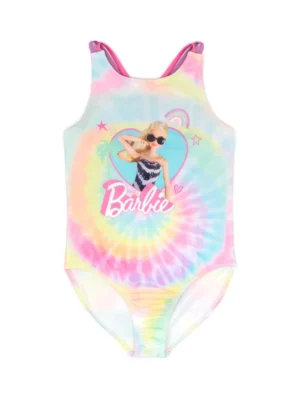 Vanilla Underground Pink Tie-Dye Barbie Swimsuit - Girls