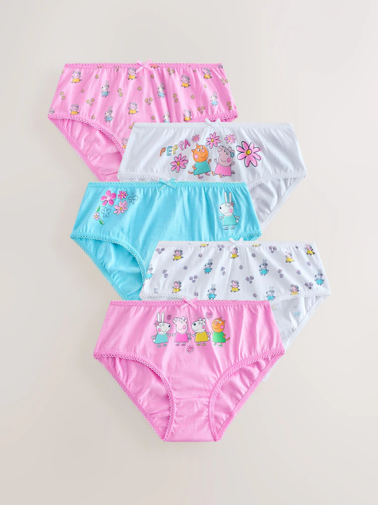 Pink Peppa Pig 5 Pack Briefs
