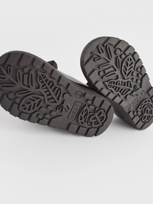 Black Wide Fit (G) Chunky Bow Mary Jane Shoes