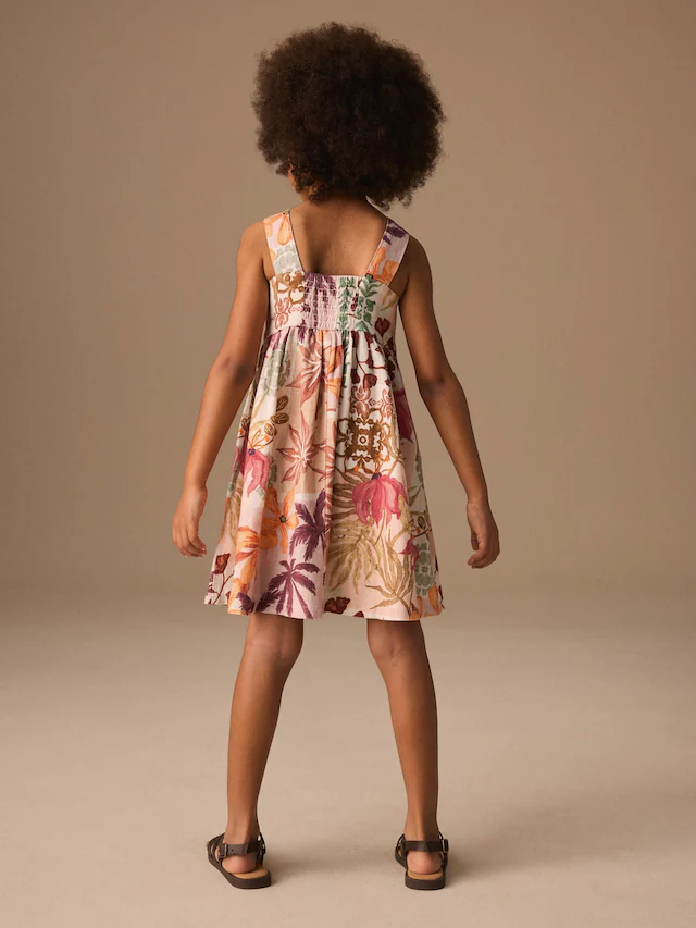 Chocolate Brown Linen Summer Dress