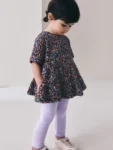 Navy Floral Top and Legging Set