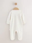 Ecru White Daddy Family Baby Sleepsuit