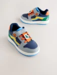 Navy Dogs Touch Fastening Elastic Lace Trainers