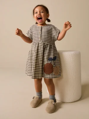 Chocolate Brown Short Sleeve Jersey Dress