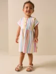 Rainbow Stripe Jersey Dress