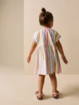 Rainbow Stripe Jersey Dress