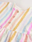 Rainbow Stripe Jersey Dress