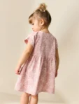 Pink Floral Jersey Dress