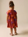 Retro Orange Jersey Dress
