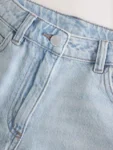 Light Blue Regular Length Jort Shorts