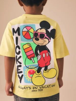 Yellow Mickey Mouse Short Sleeve T-Shirt