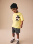 Yellow Mickey Mouse Short Sleeve T-Shirt