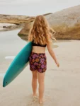 Black/Pink Sun Beach Shorts