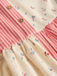 Patchwork Strawberry Jersey Dress