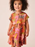 Orange Zebra Jersey Dress