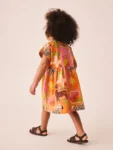 Orange Zebra Jersey Dress