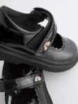 Black Patent Rainbow Chunky Mary Jane School Shoes