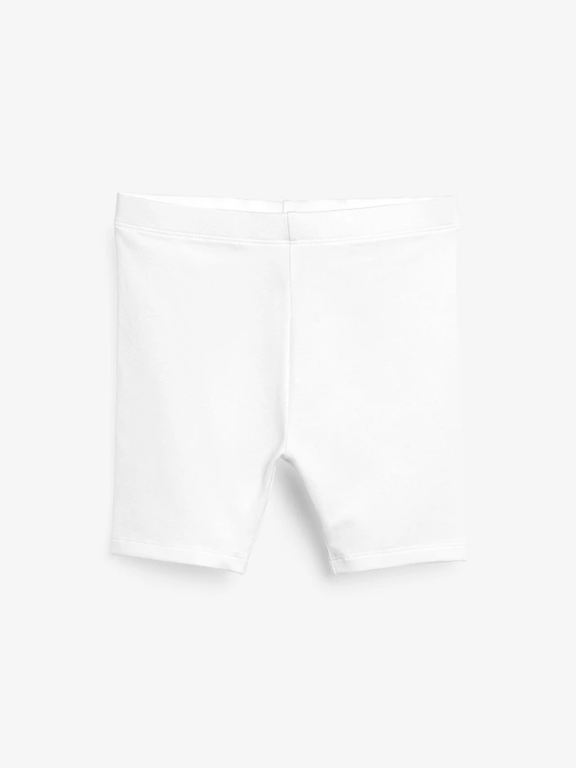 White Cycle Shorts