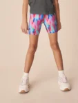 Pink/Blue Abstract Cycle Shorts