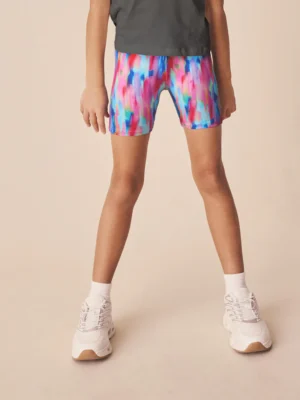 Pink/Blue Abstract Cycle Shorts