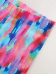 Pink/Blue Abstract Cycle Shorts