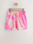 Pink/Yellow Tie Dye Jersey Shorts
