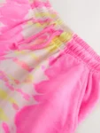 Pink/Yellow Tie Dye Jersey Shorts